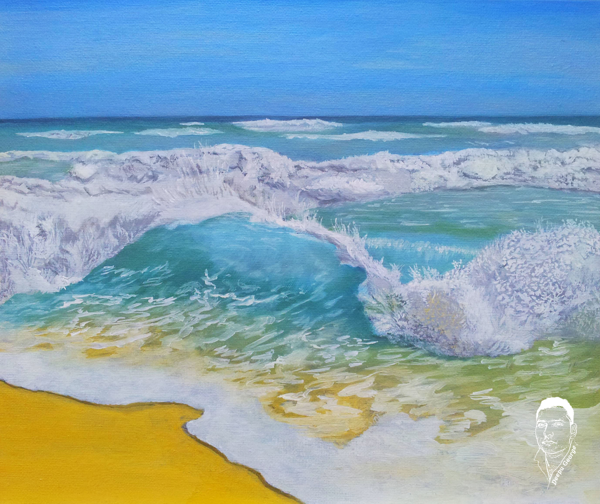 Artstation Beach Oil Painting Deepu George