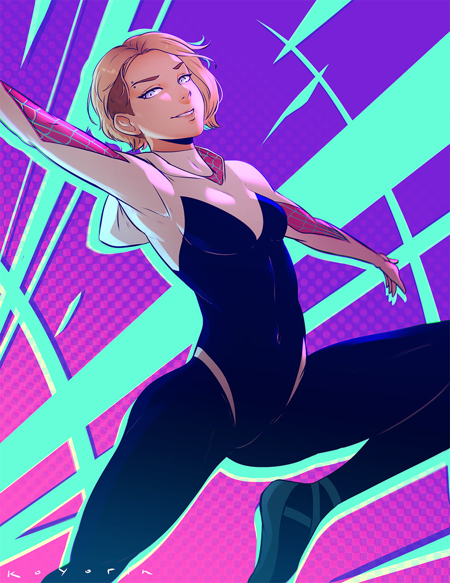 Did some fan art of Gwen from Spider-Man: Into the Spider-Verse! 