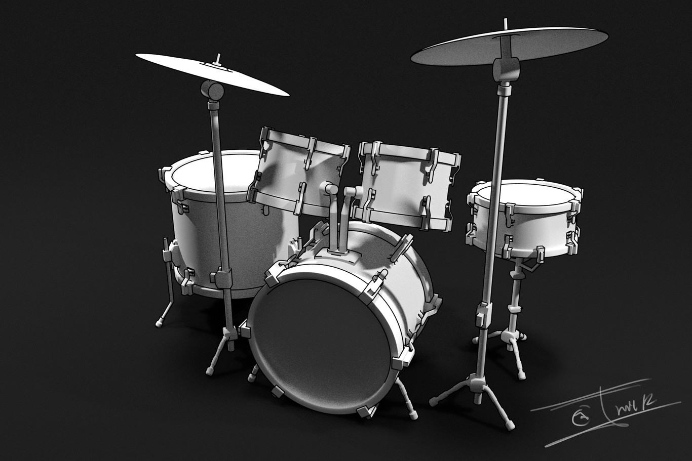 ArtStation - White Drums