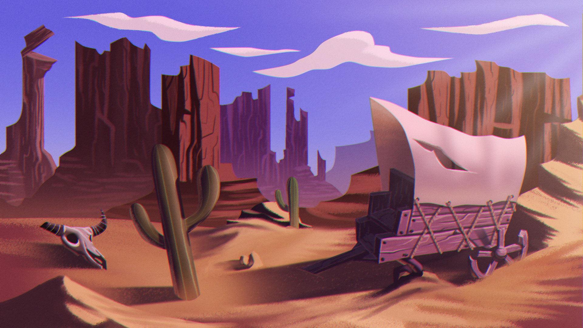 Bernardo Rebello Reis Background Study Old West Desert