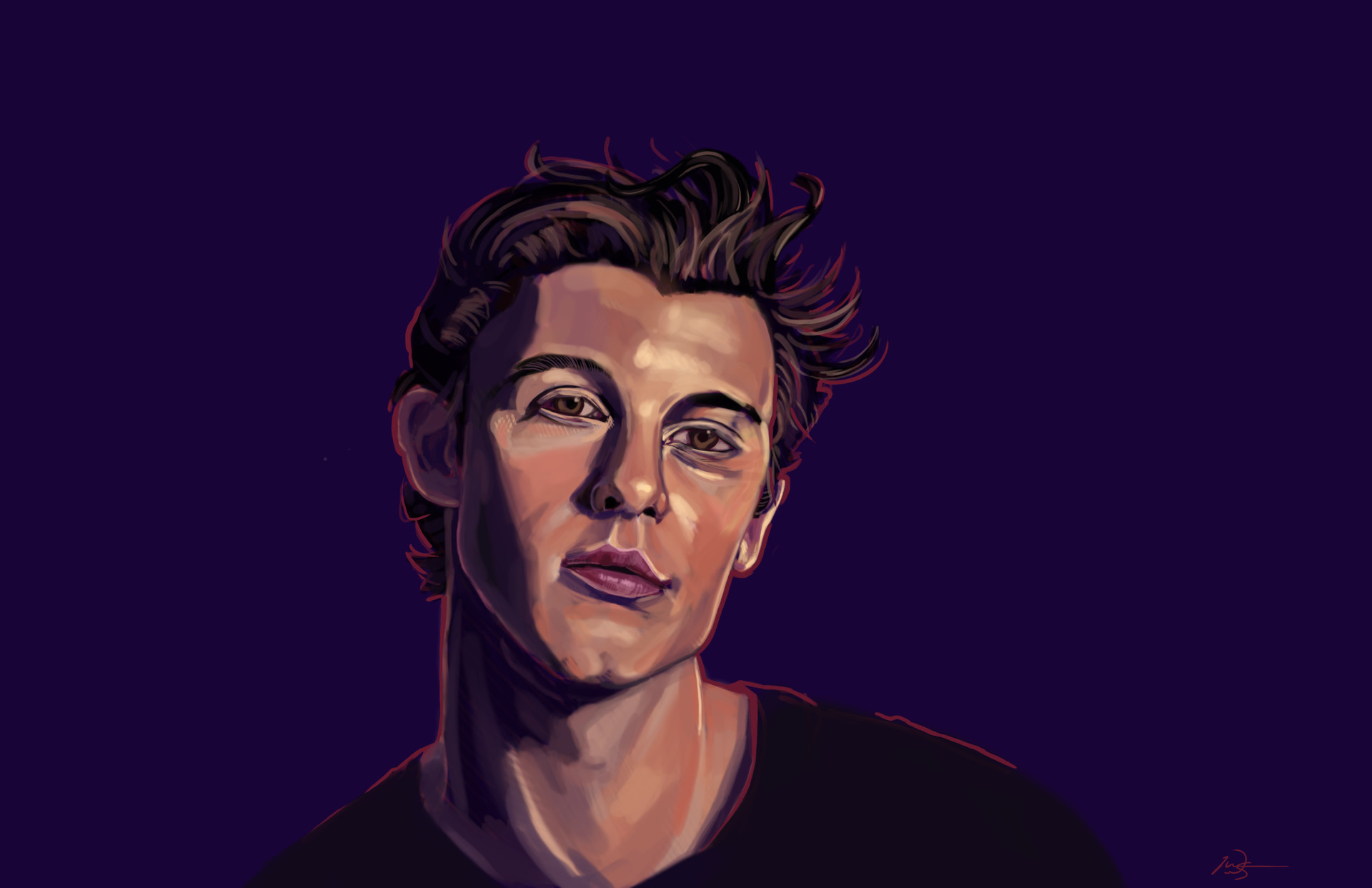 Artstation Shawn Mendes Portrait Matt Williams