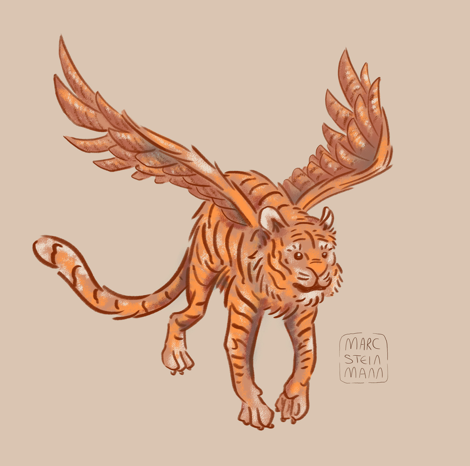 Тигр с крыльями. Winged tiger. Видеть во сне летающего тигра. Winged tiger. Тигр с крыльями.