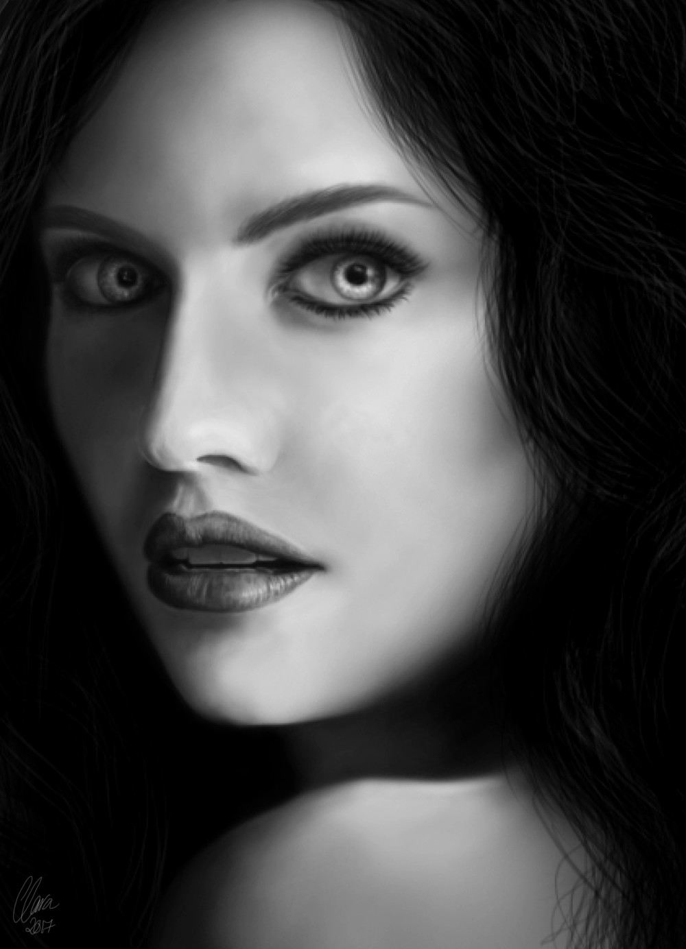 Clara Llamazares Portrait From The Actress Alexandra Daddario