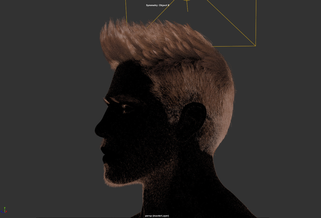 Maya Viewport  Snapshot  showing xgen hair