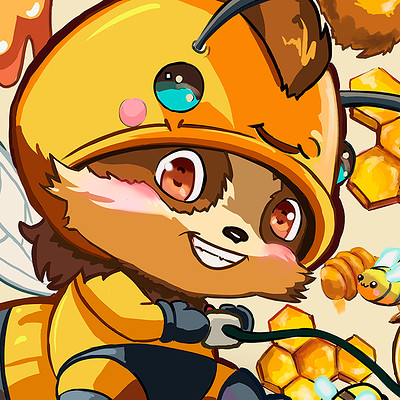 cyan orange beemo bmo fanart