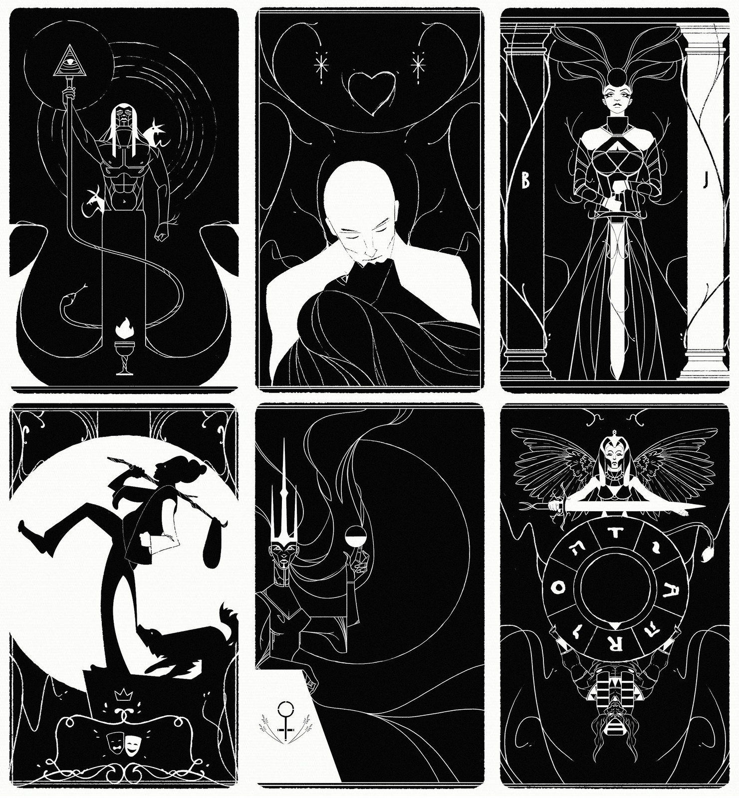 Tarot Cards (first 6)