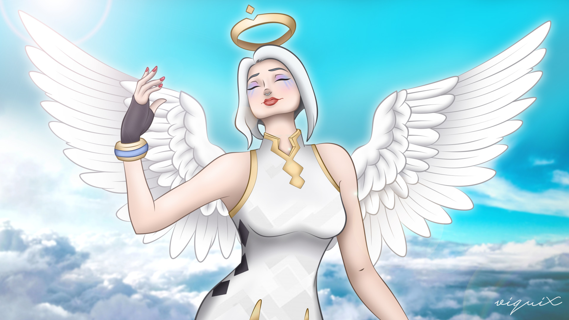 Little angel xzwwas. Ангел ФОРТНАЙТ. Ангел из ФОРТНАЙТ. Ангелы в играх. Мой маленький ангел игра.