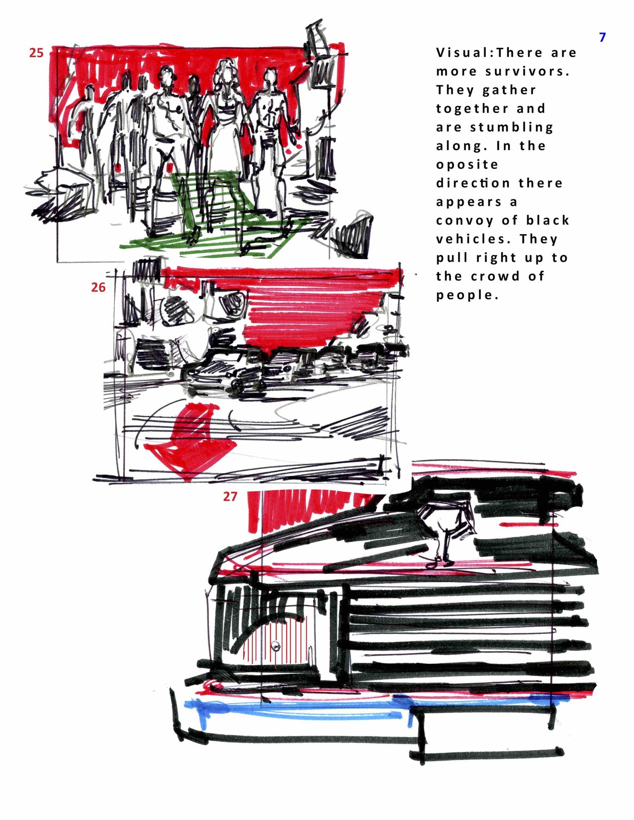 first pass ink and primary colour, page 7