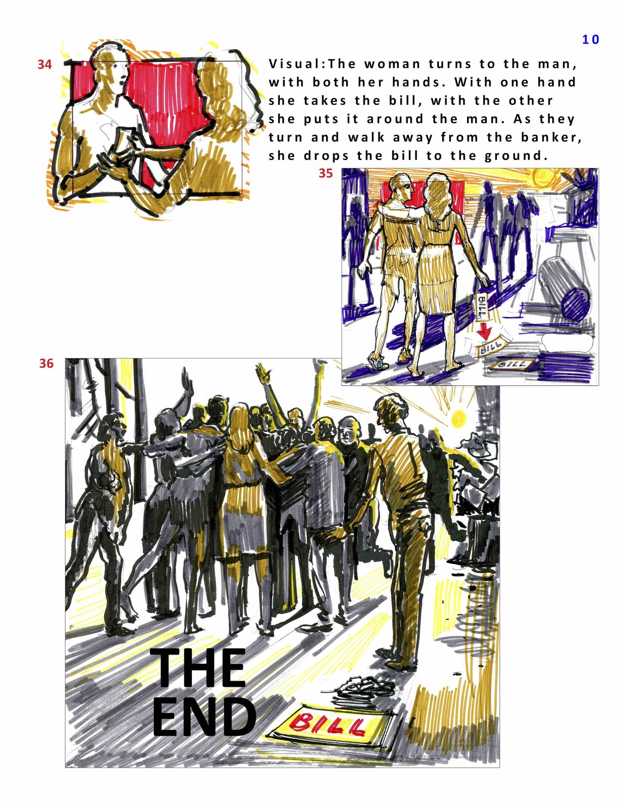 first pass ink and primary colour, page 10