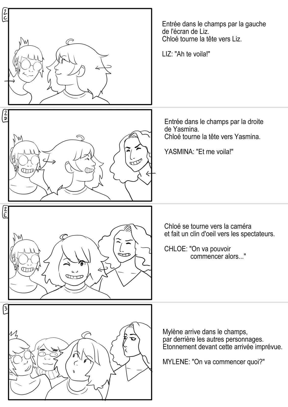 Storyboard for an animated Short
- Page 2 - (In French)