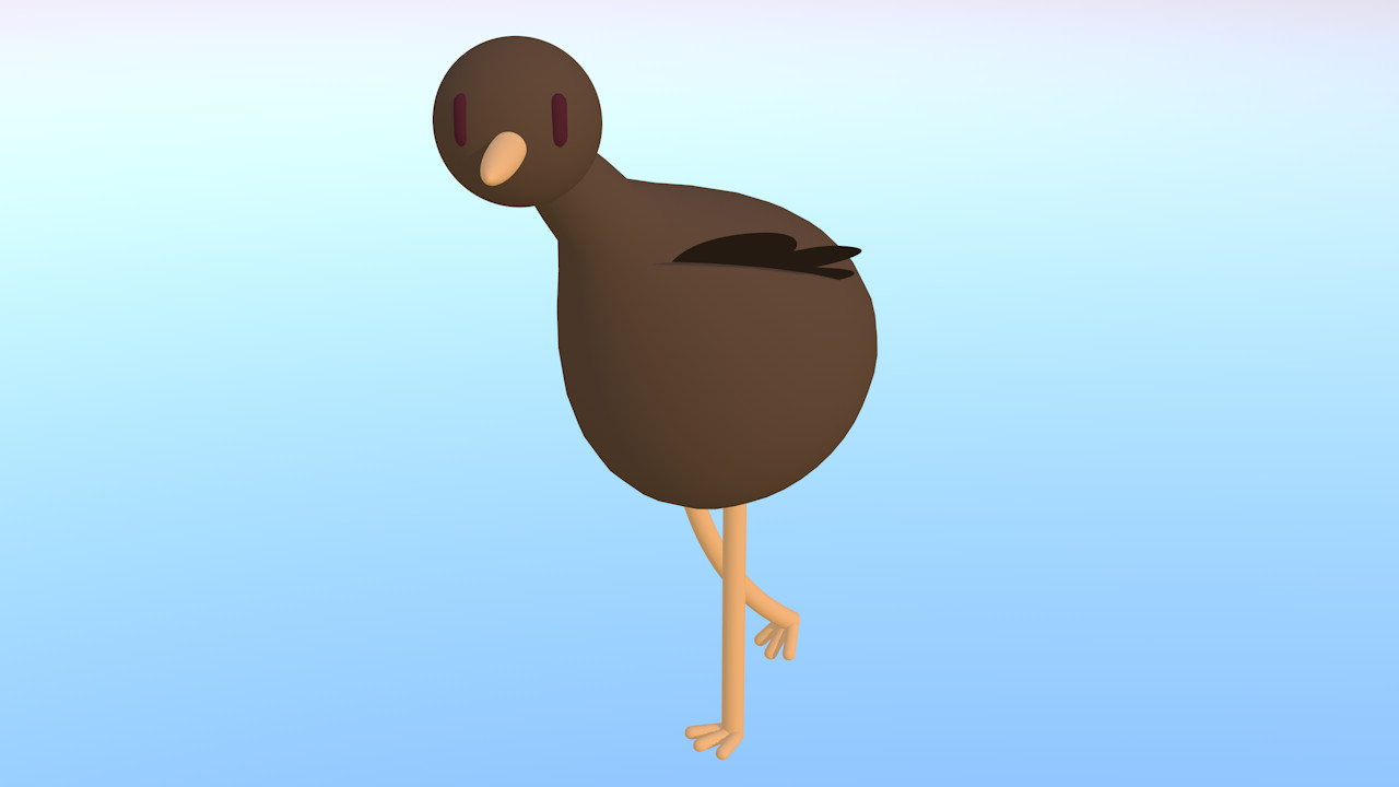 Kiwi Bird Finished Model