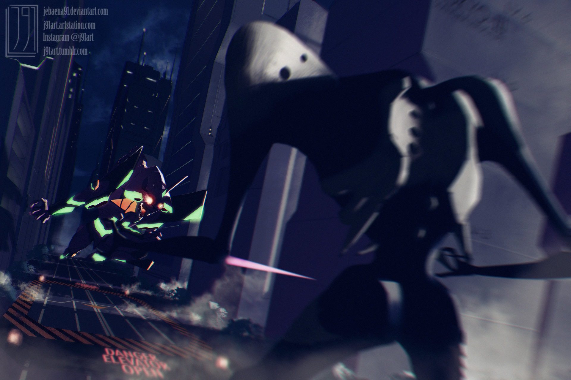 My take on the Unit 01 vs Sachiel battle. It took all day so your input is  much appreciated : r/evangelion