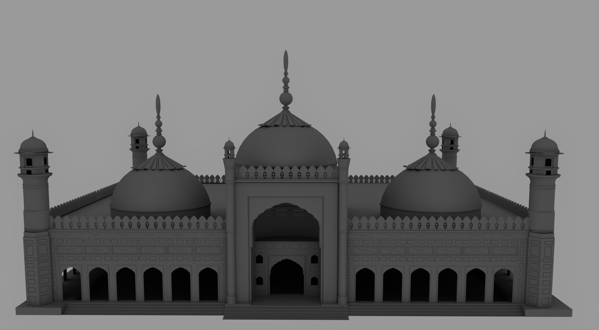 Artstation Badshahi Mosque Hamza Khan