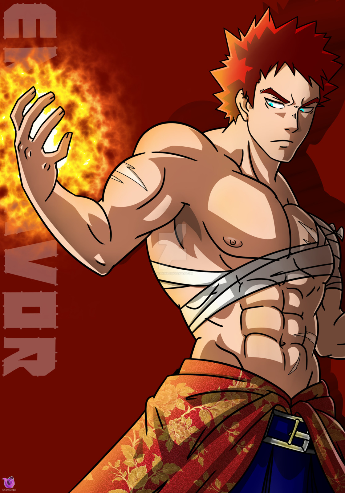 Artstation Enji Todoroki Endeavor Bronze Age Chigo Senpai