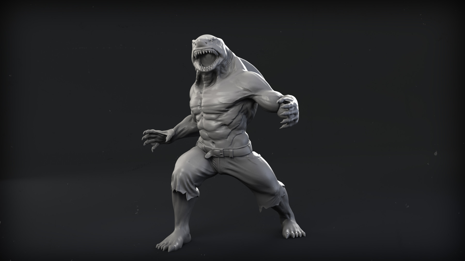 Hilario Ramírez Romero - Open Commissions - King Shark (DC Universe  miniature game)