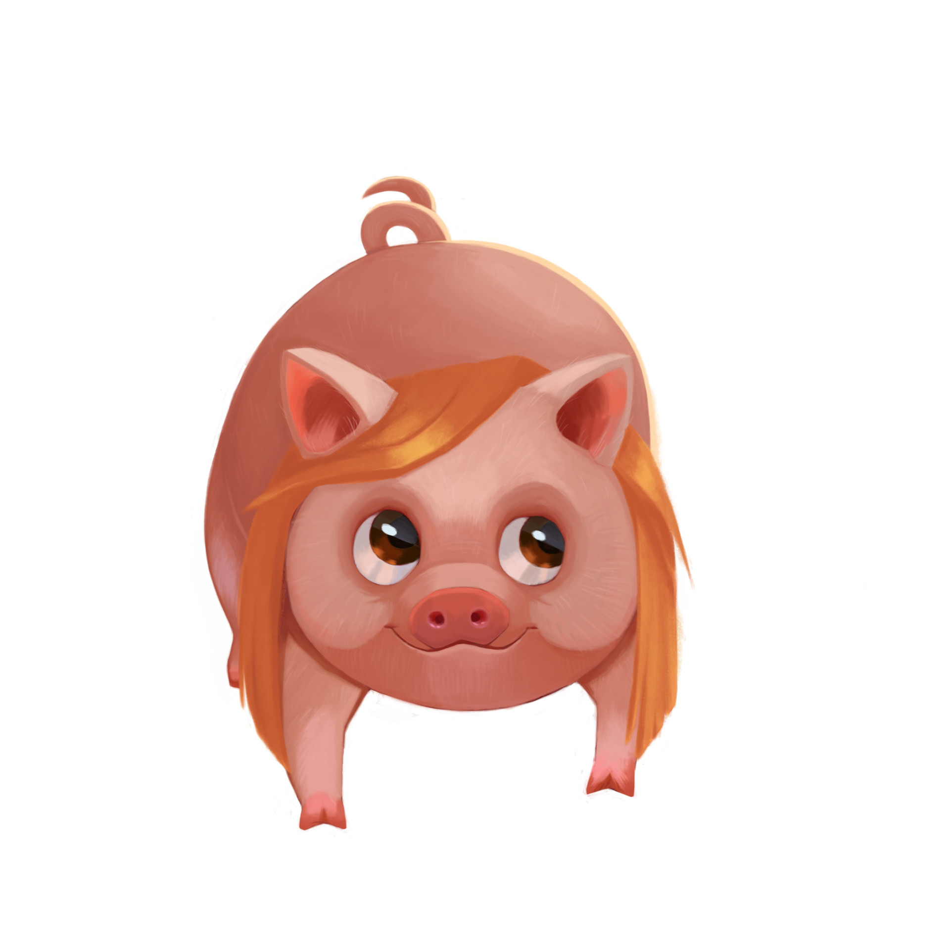 ArtStation - Mini pig Giuseppe in a wig