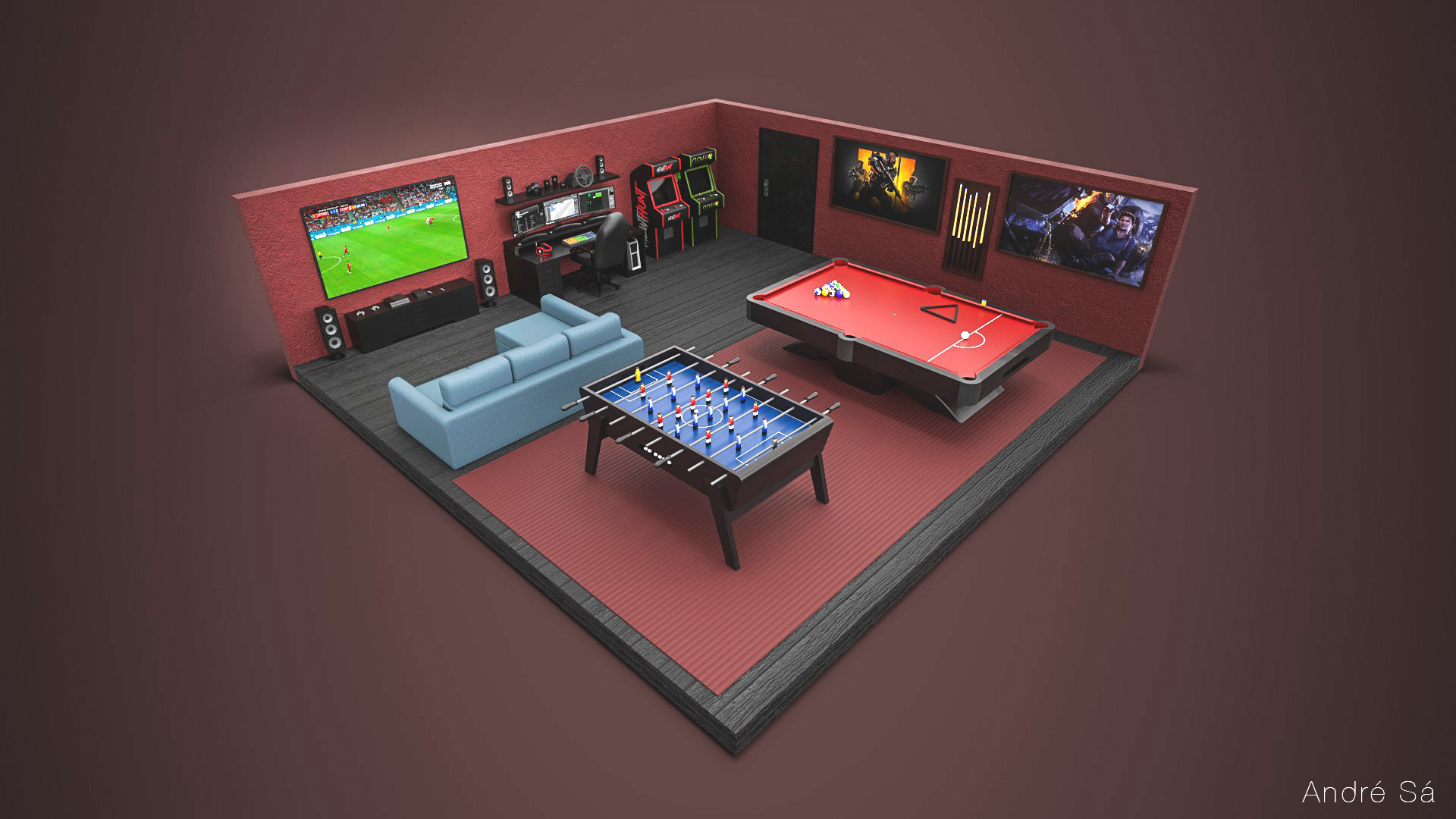 ArtStation - Gaming's room