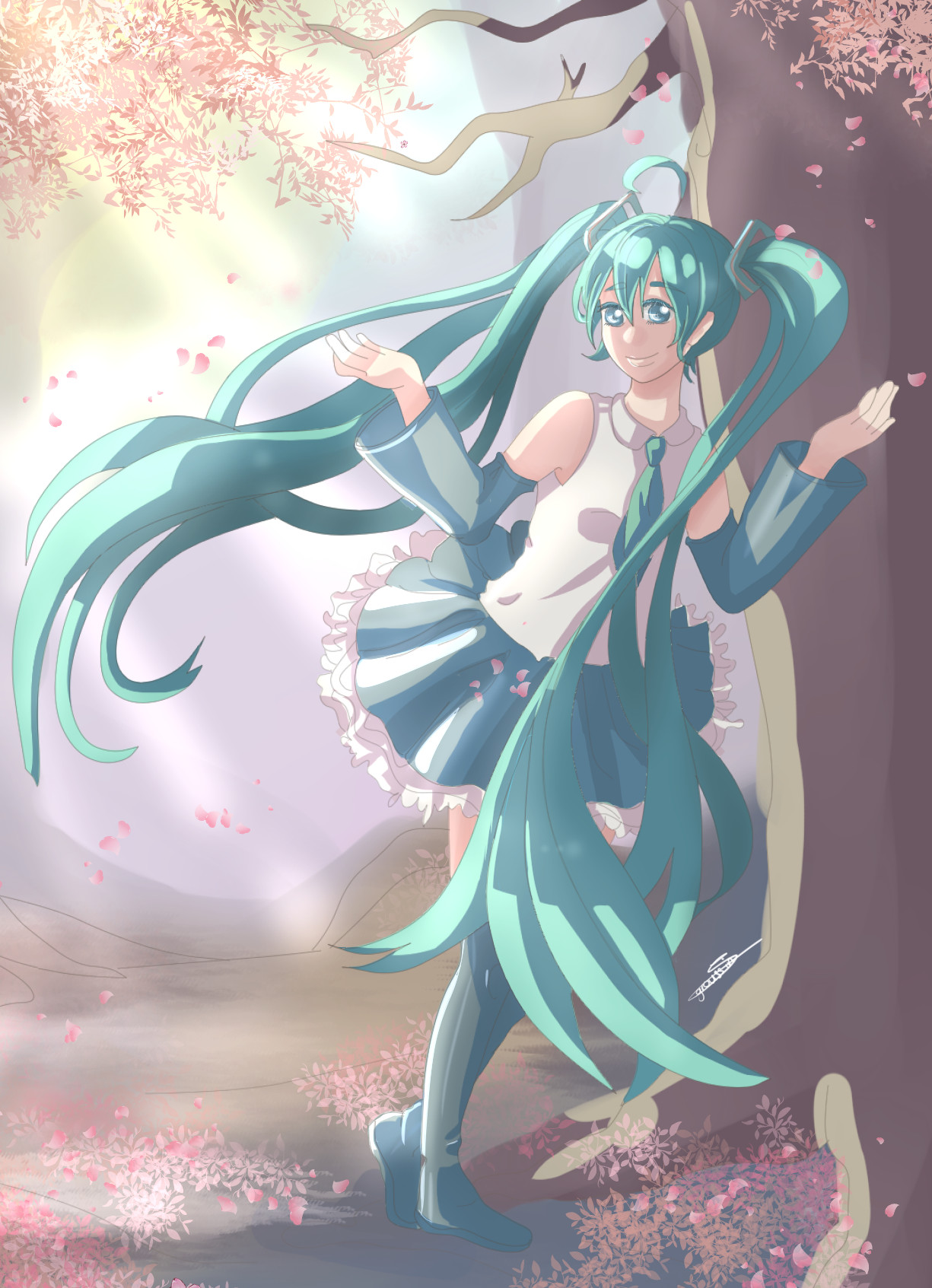 Artstation Digital Fanart Hatsune Miku Sophie Joy