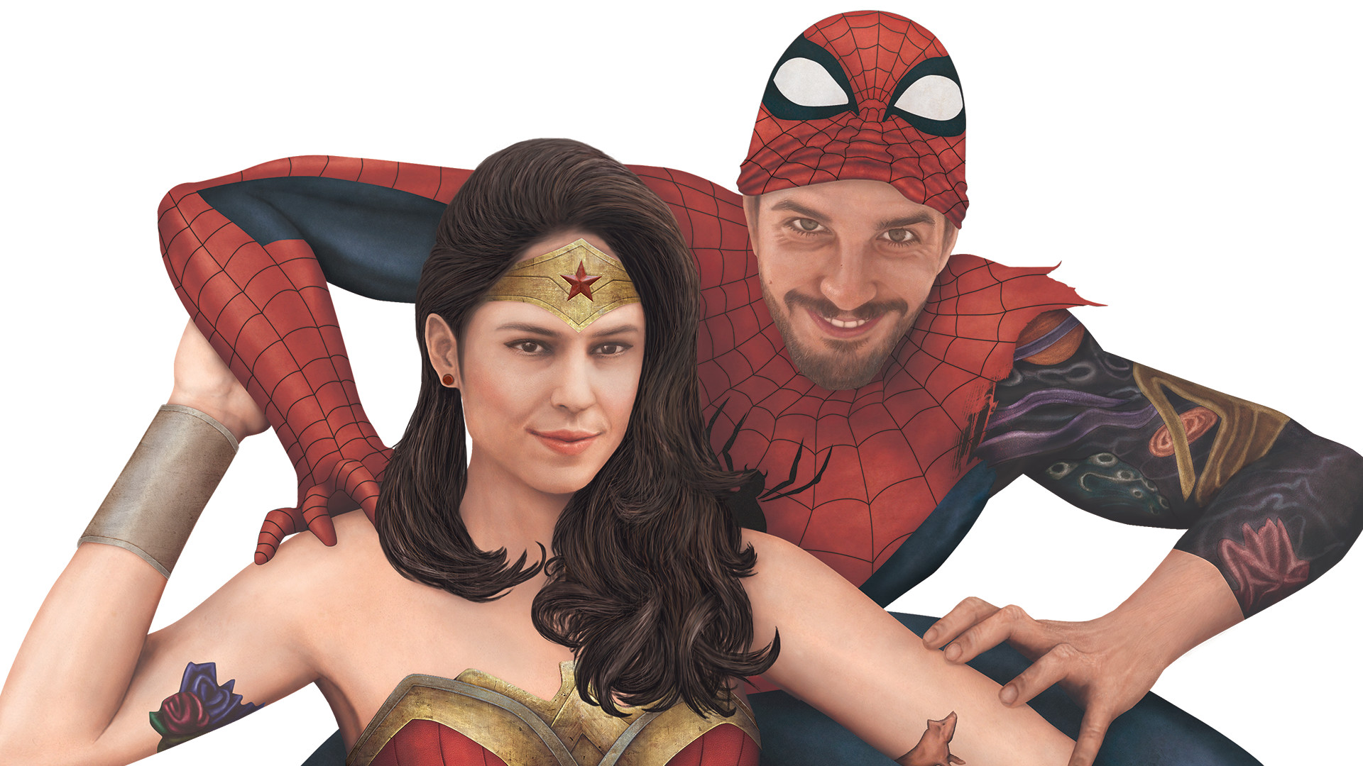 Louis Vaney - Wonder Woman with Spider-man