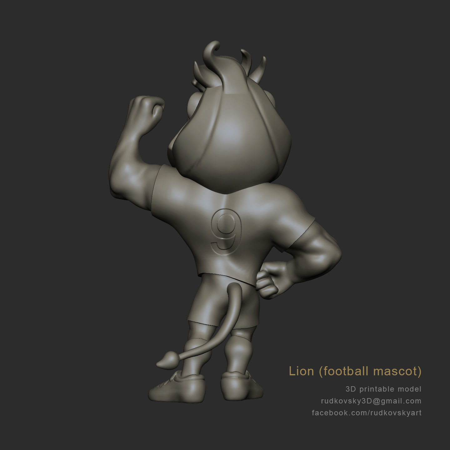 Artstation Lion Mascot 3d Model Victor Rudkovsky