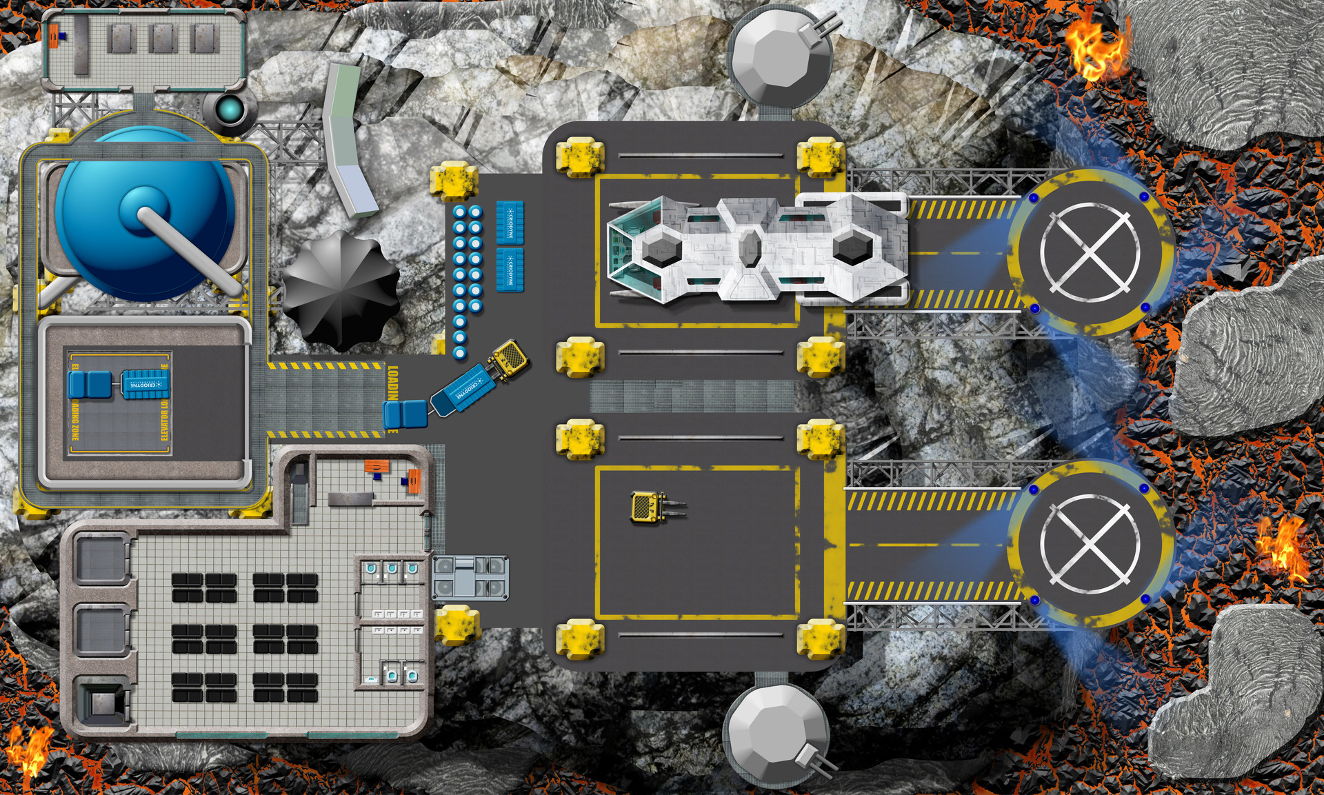 sci fi space station layout