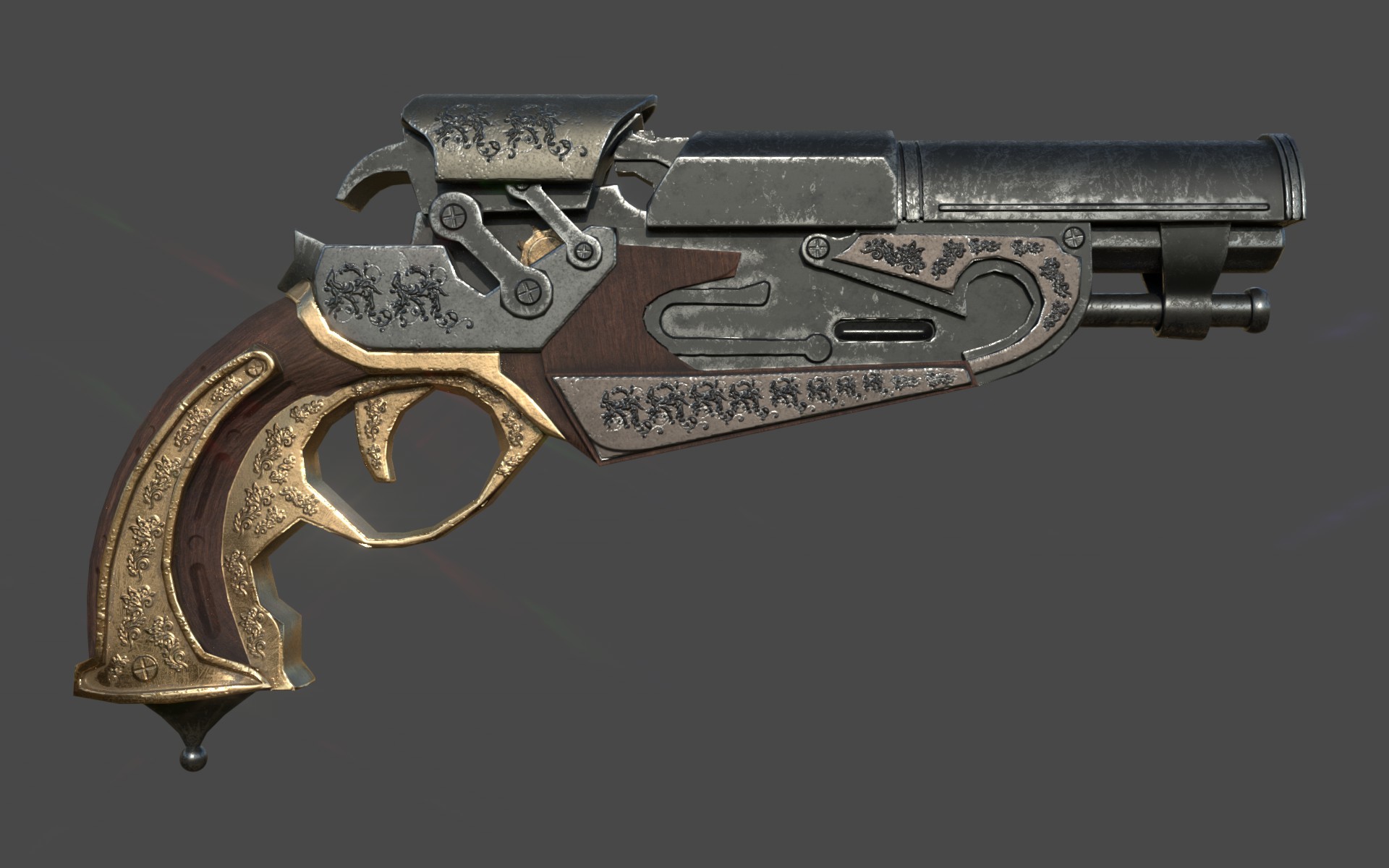 ArtStation - Low poly gun model