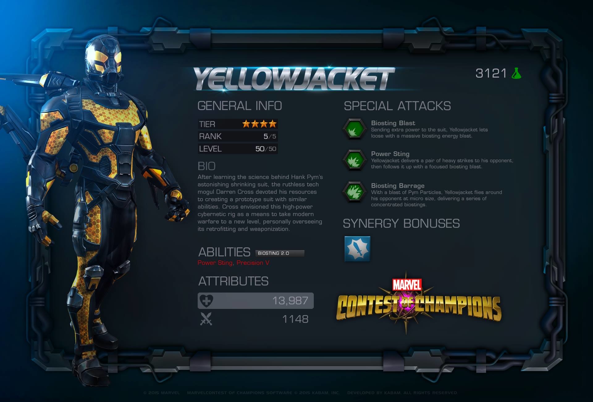 Marvel contest of champions yellow jacket shop