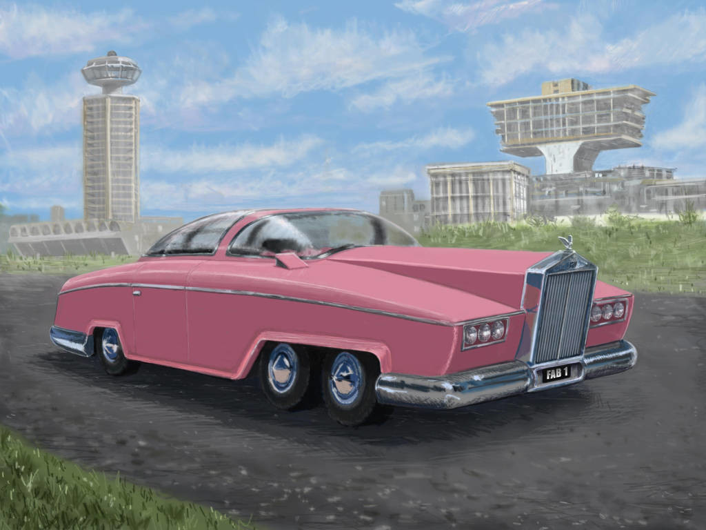 FAB 1
The famous pink Rolls Royce from the 1960s TV series 'Thunderbirds'. International Rescue's London Agent Lady Penelope, and her resourceful butler Parker frequently made use of Fab 1s array of deadly weapons and defensive countermeasures.