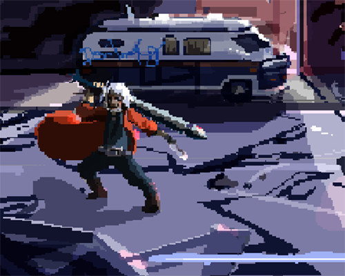 ArtStation - DmC Dante reboot - pixel art