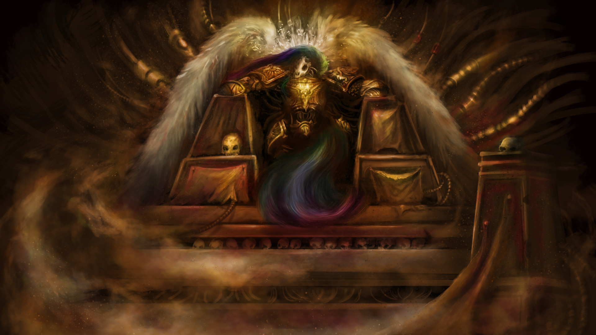 Celestia on the golden Throne.