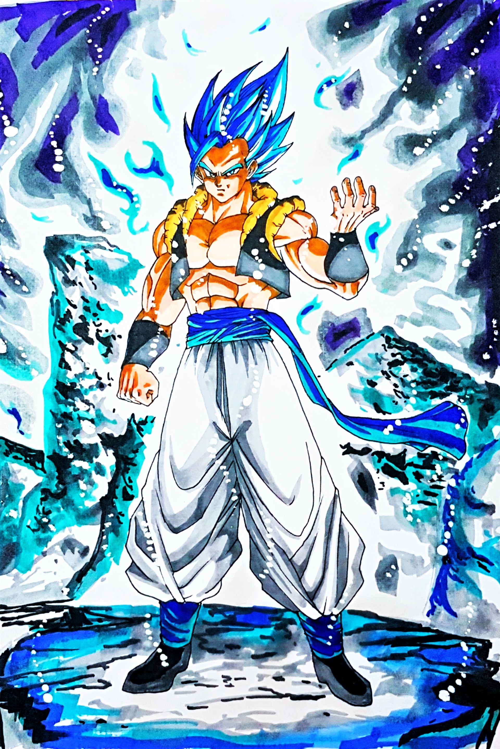 Kazamejin - Goku SSJ Blue Kaioken