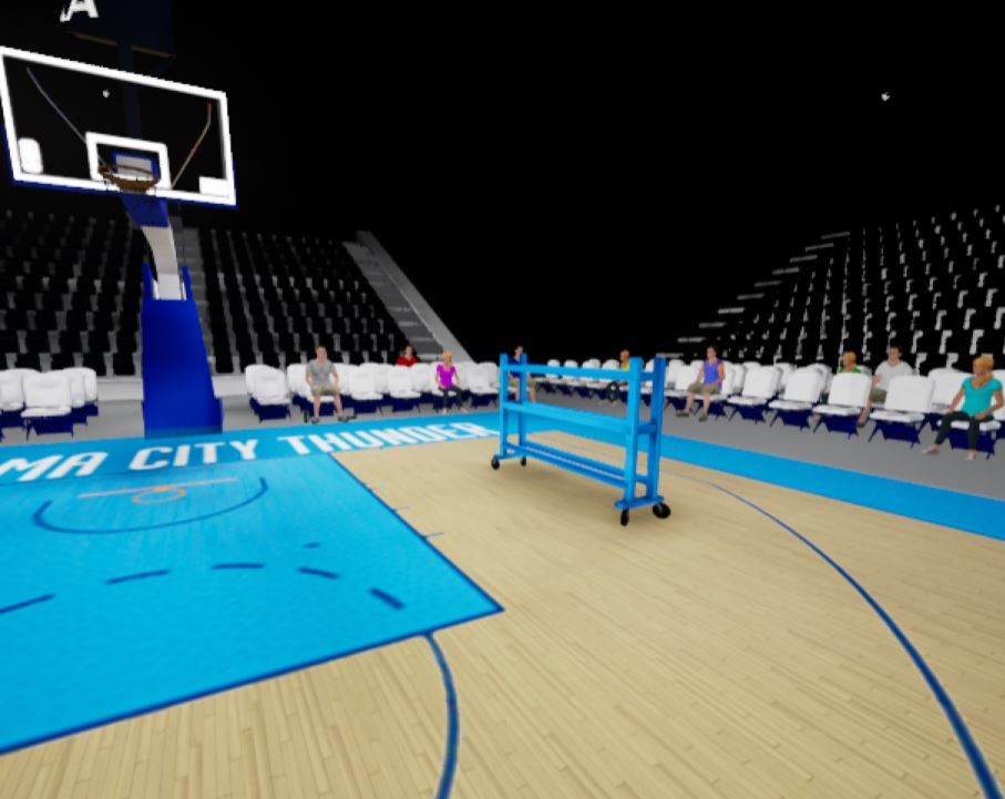 Katy Patterson Okc Thunder Chesapeake Arena Vr Basketball Shooting Game