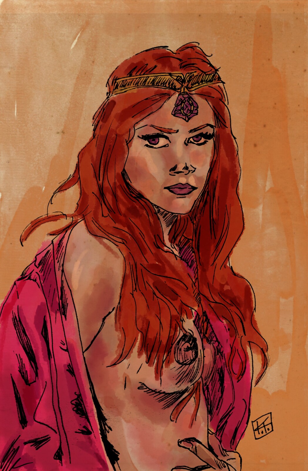 A Lady of Barsoom - Painted Colour