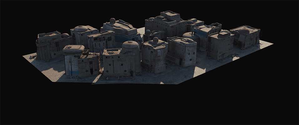 Asset turntable (Clusters were put together to easily populate the whole city) done by DMS at ILM