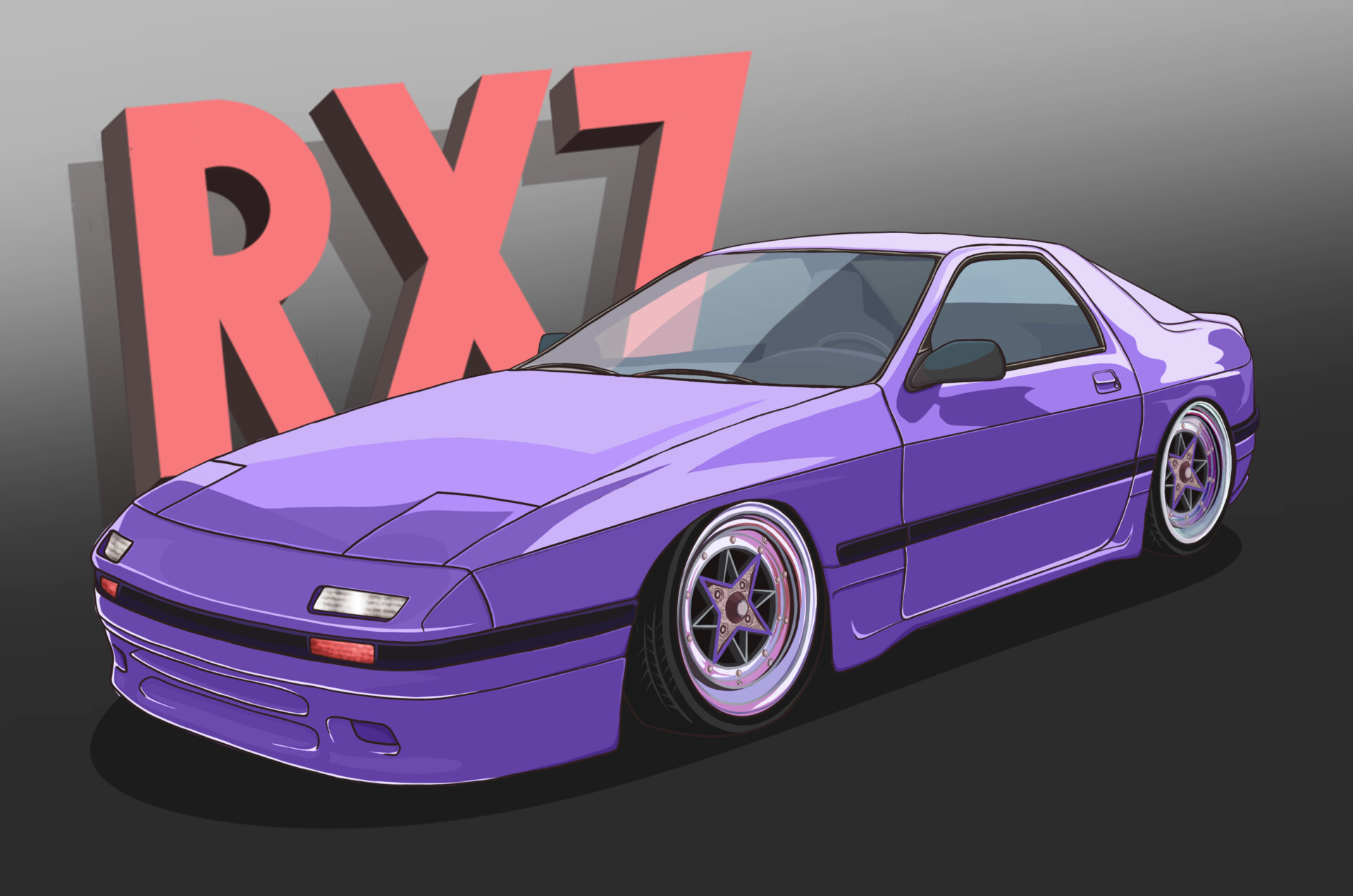 Artstation Mazda Rx7 Fc Kalina Kaminska Artstation Mazda Rx7 Fc Kalina Kaminska