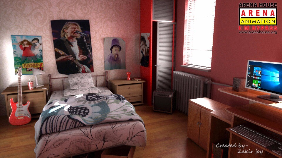 Artstation Maya 3d Interior Basic Zakir Hossain