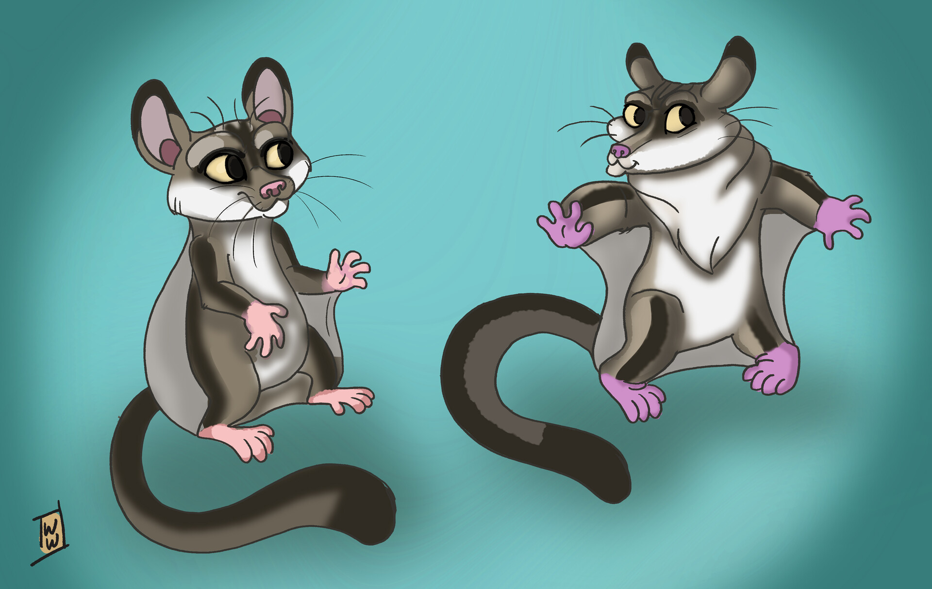 ArtStation Sugar Gliders Designs 3