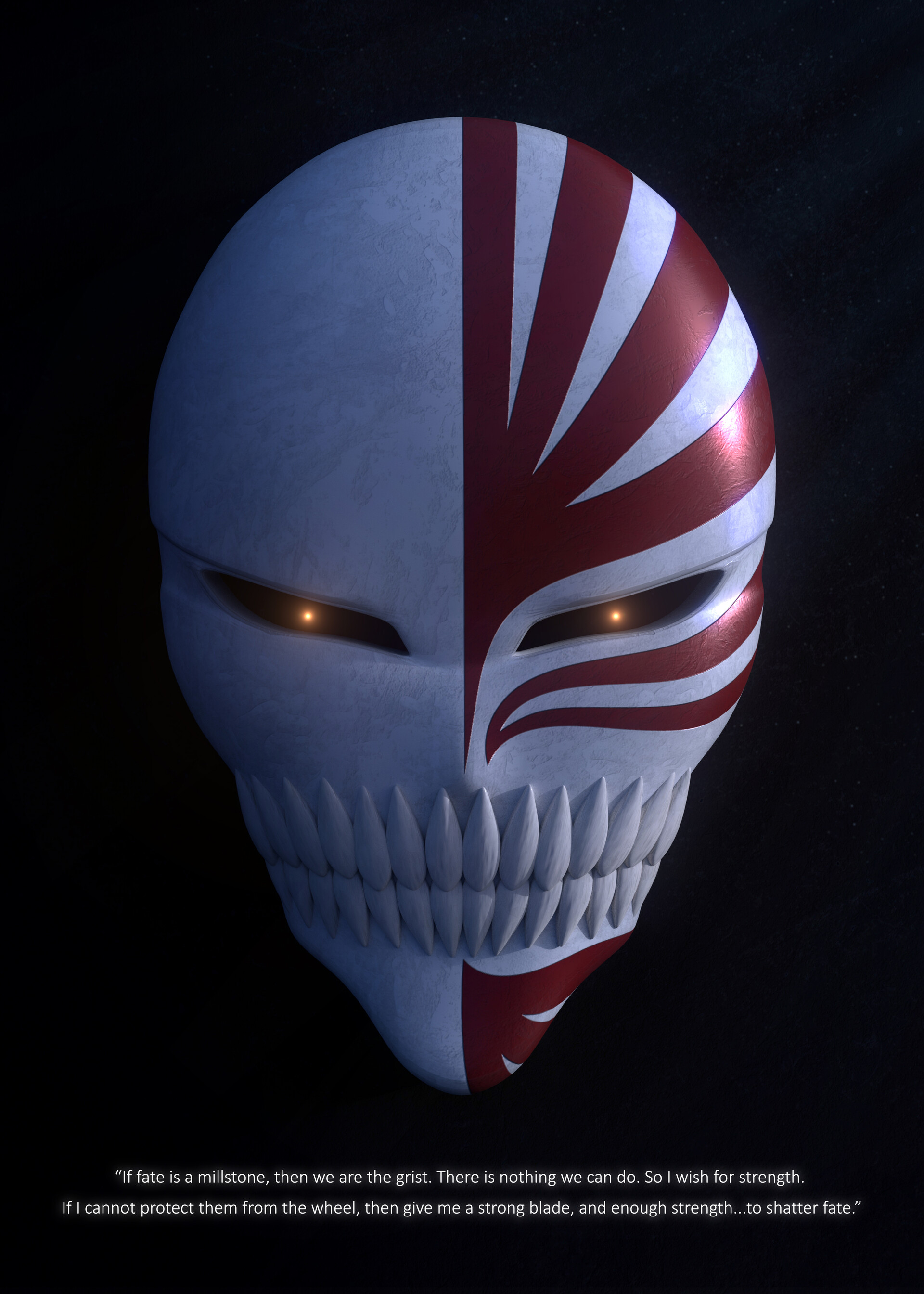 artstation ichigo kurosaki red mask