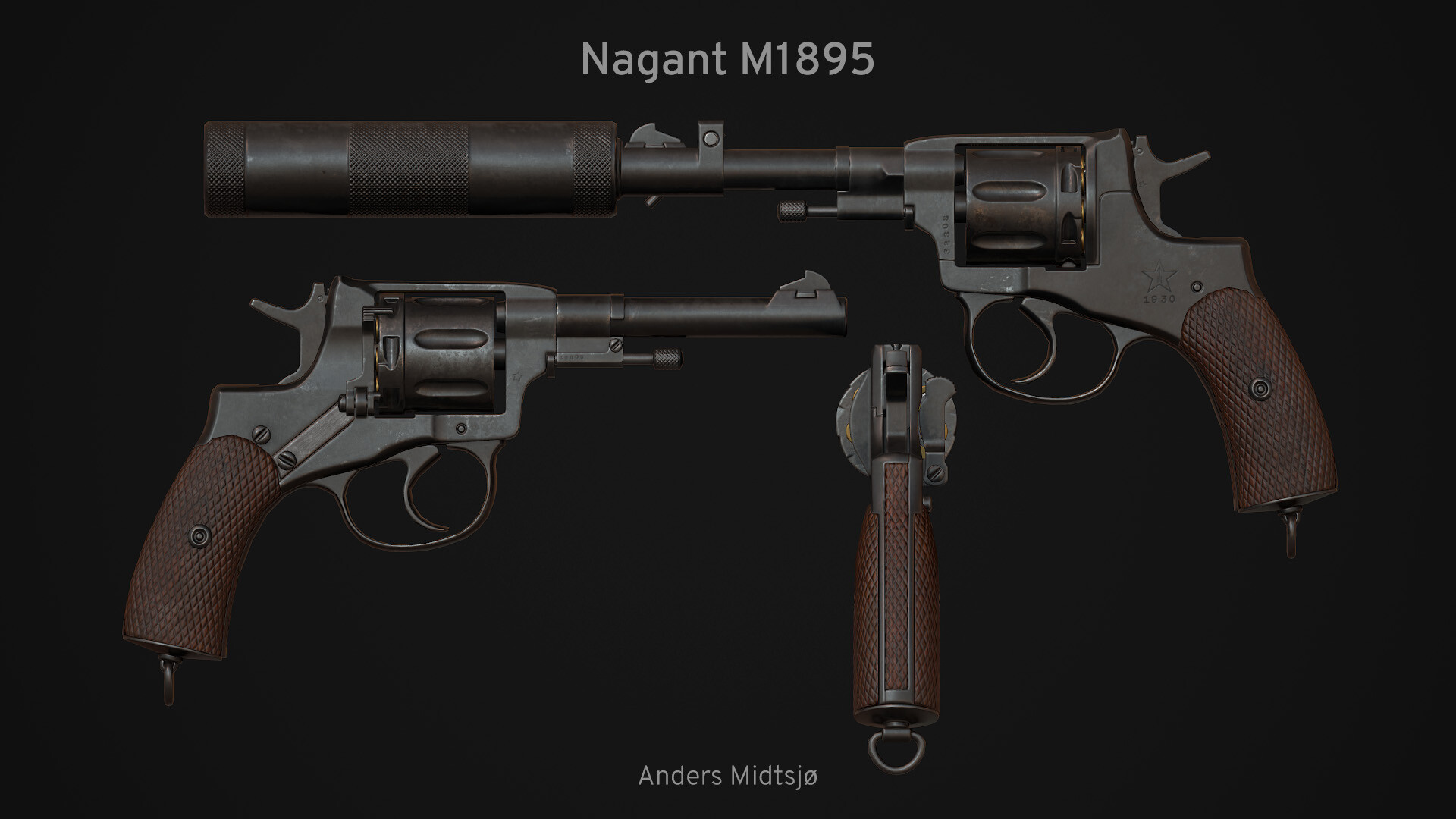 Artstation Nagant M1895 Revolver Anders M