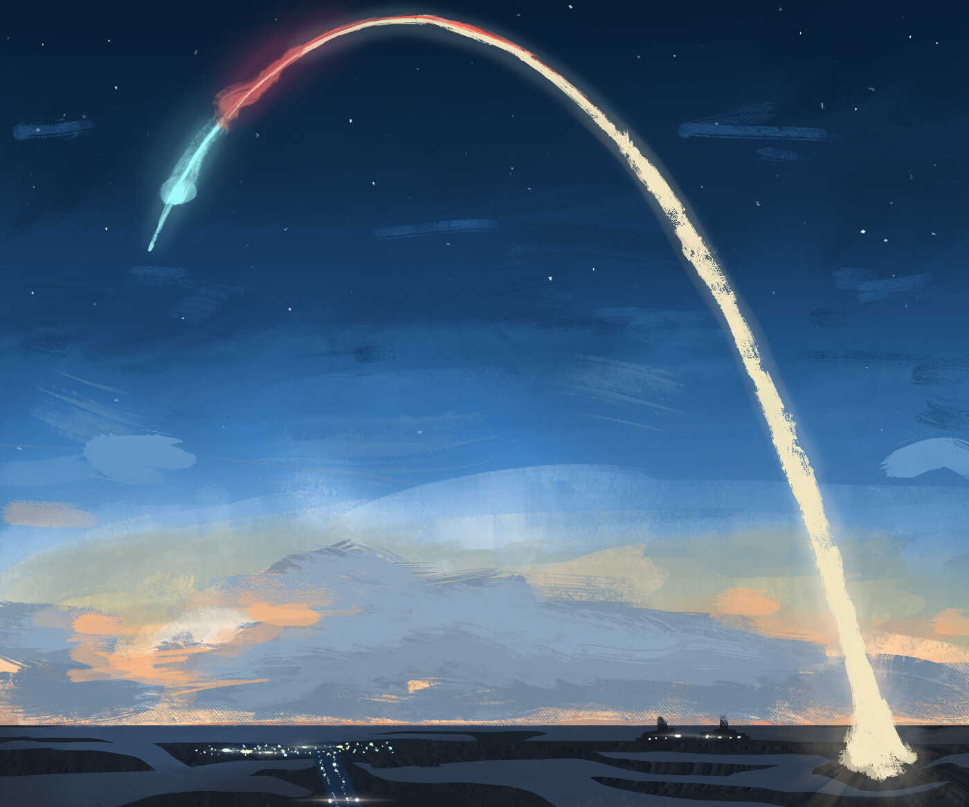ArtStation - SpaceX launch concept art