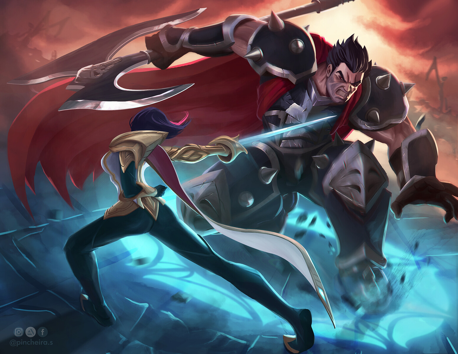 Artstation Fiora Vs Darius Sergio Pincheira
