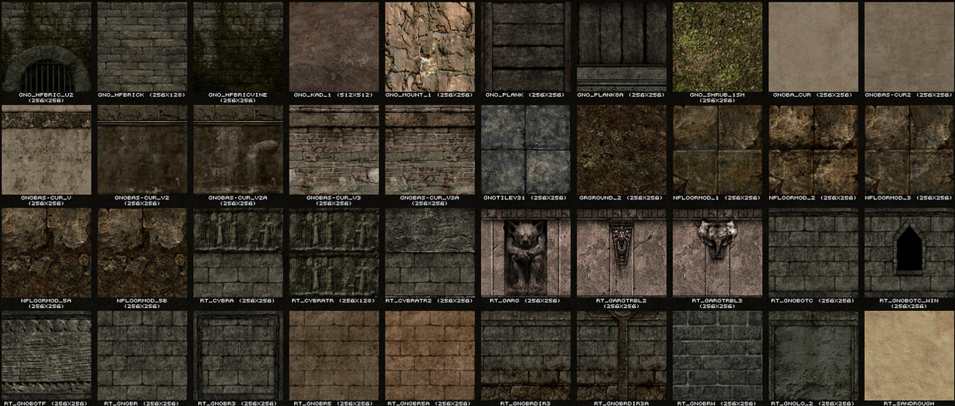 Textures for desert environment.