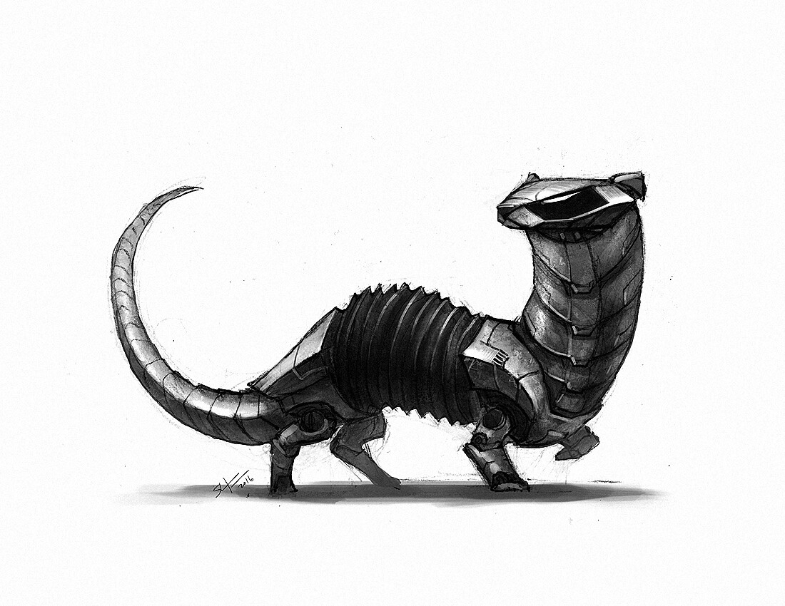 Как нарисовать механическое животное