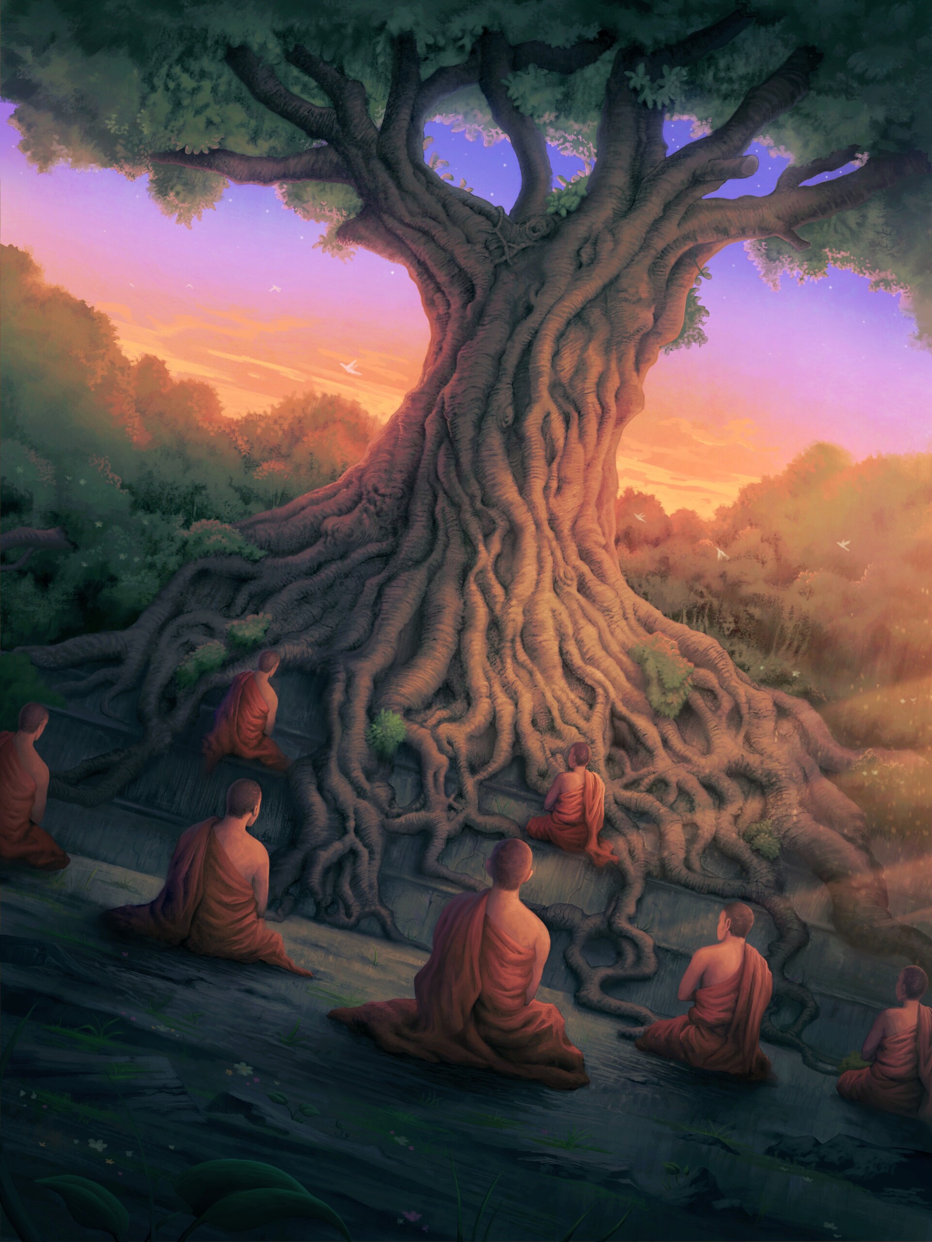 Artstation Bodhi Tree Meditation Envak Enkaqti