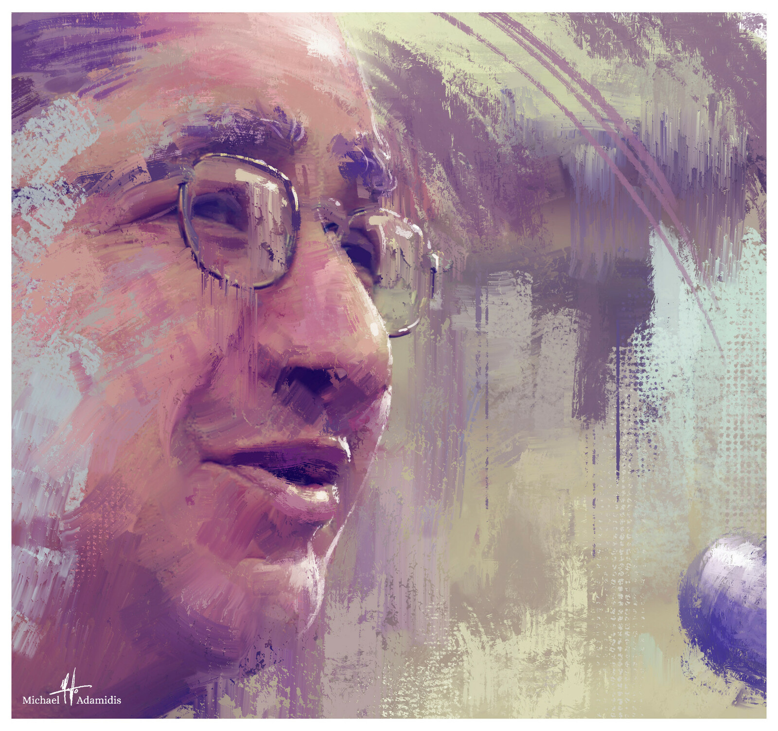 Digital abstract OIL Portrait Painting - CD - Cover Painting