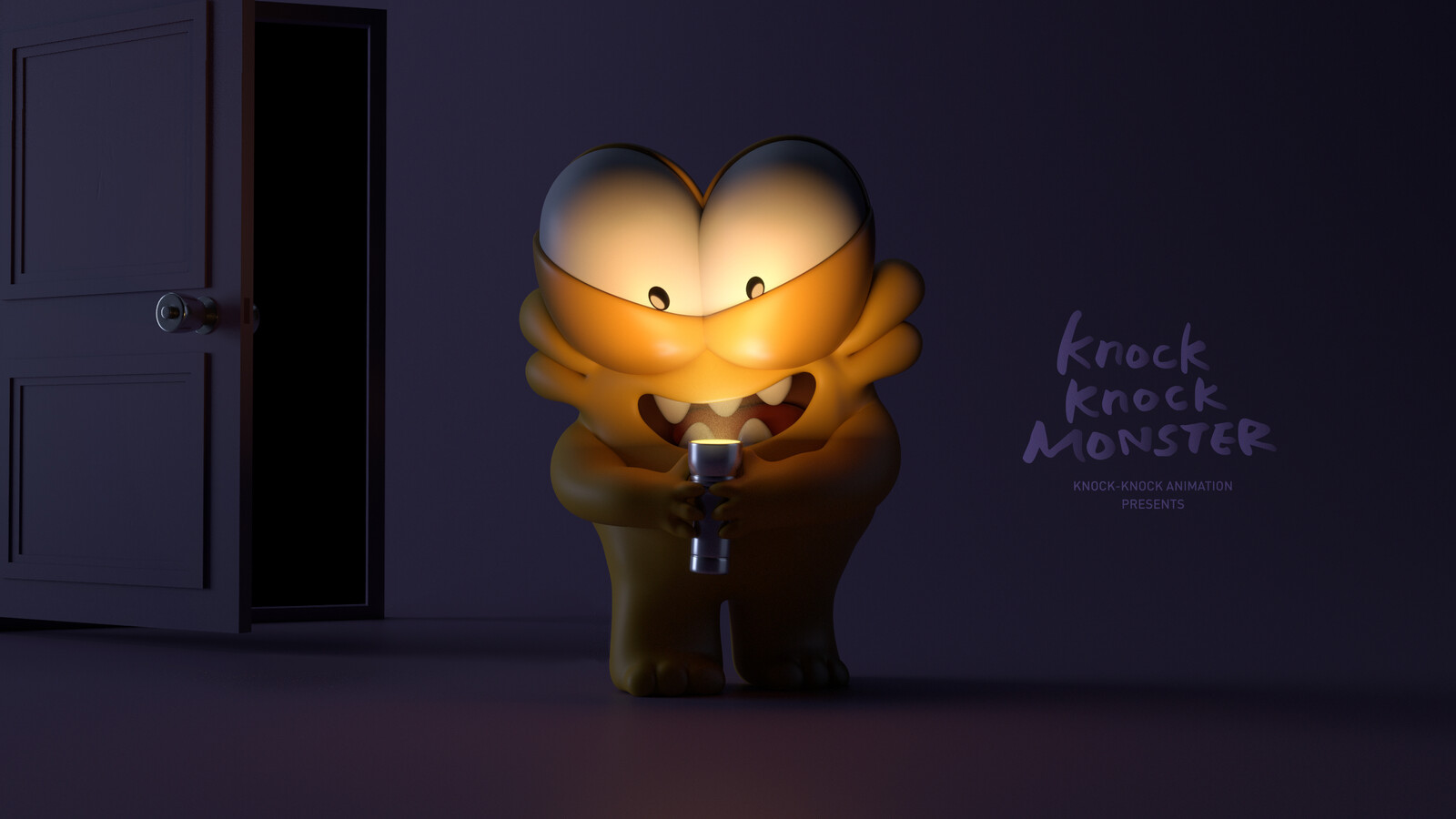 Artstation Knock Knock Monster Flashlight Game Knock Knock Animation