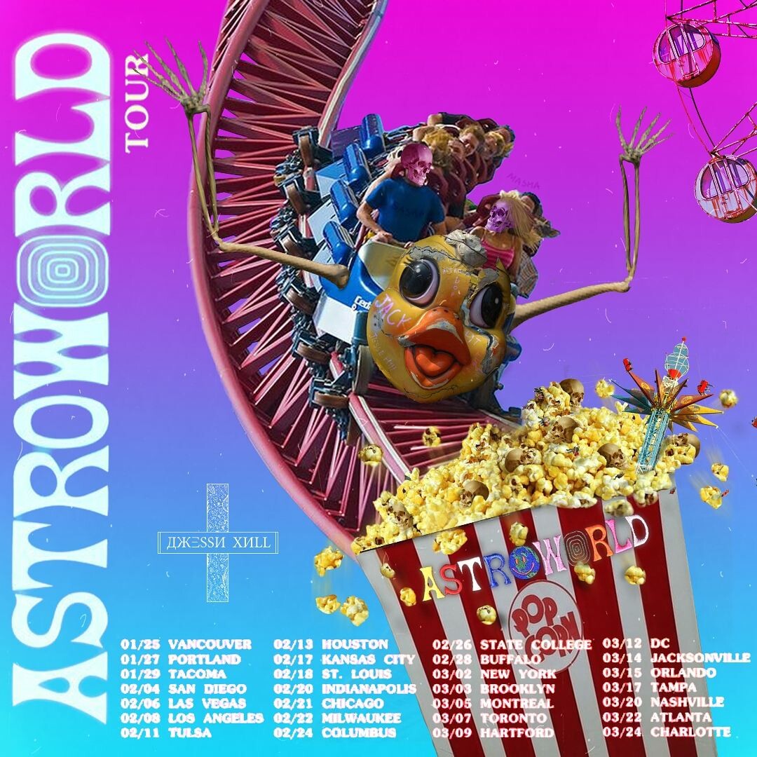 Alexandr Ostapenko - Travis Scott&#39;s Astroworld Tour Alternative Poster