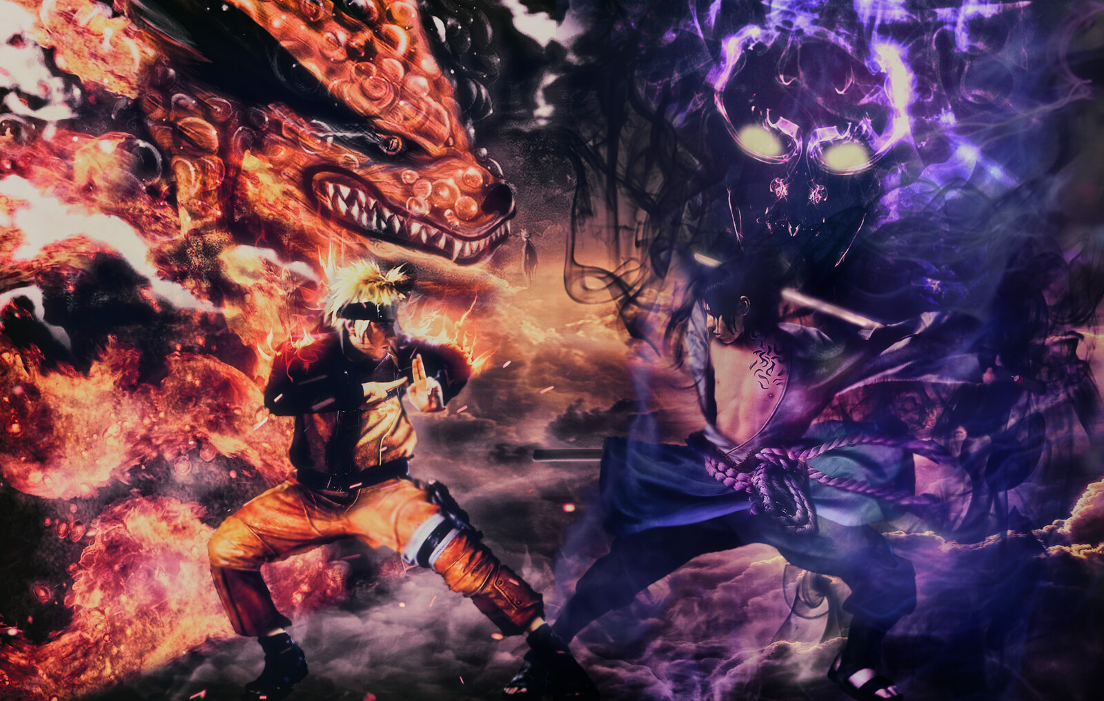 Get Wallpaper Artstation Naruto Vs Sasuke Patrick Belfiore For Free