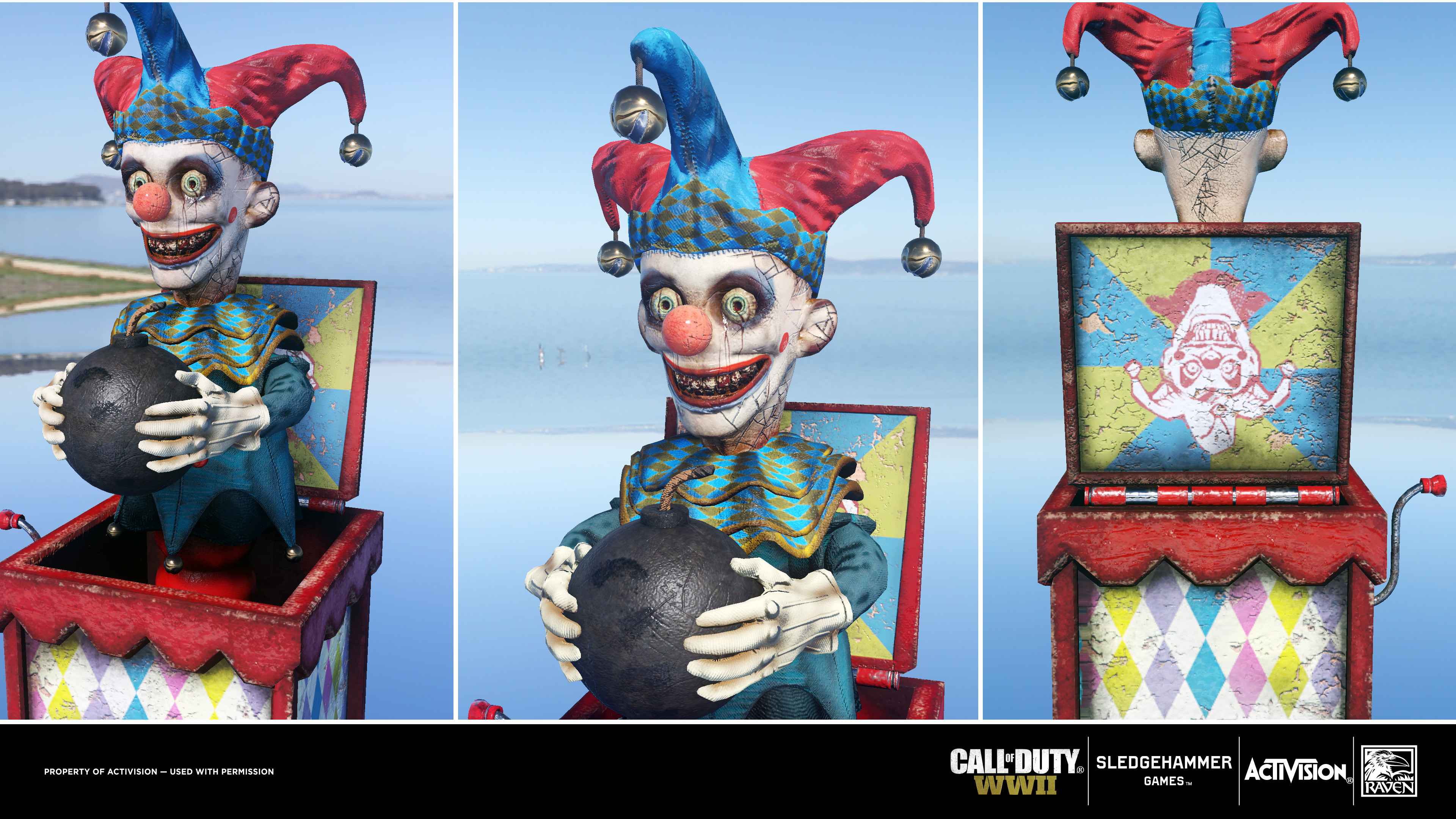 The Jack in the Box! Concept by Jesse Lee, initial blockout and LP face by Diego Terran, viewmodel LP and HP by me. 