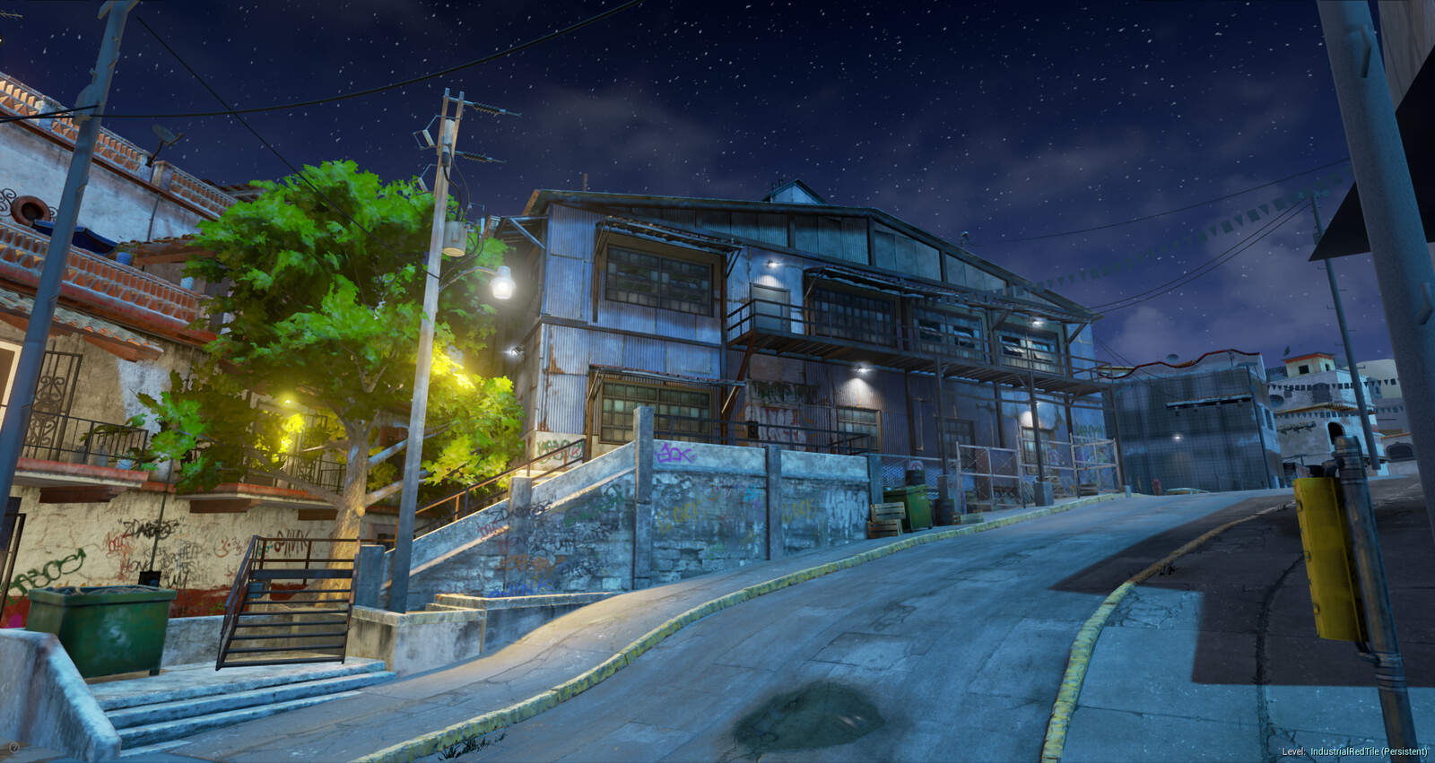 Warehouse Rear/Side: Night 
Final approved look